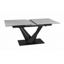 Стол обеденный SIGNAL SORENTO Ceramic Nature Cloud белый/черный мат 160-220/90